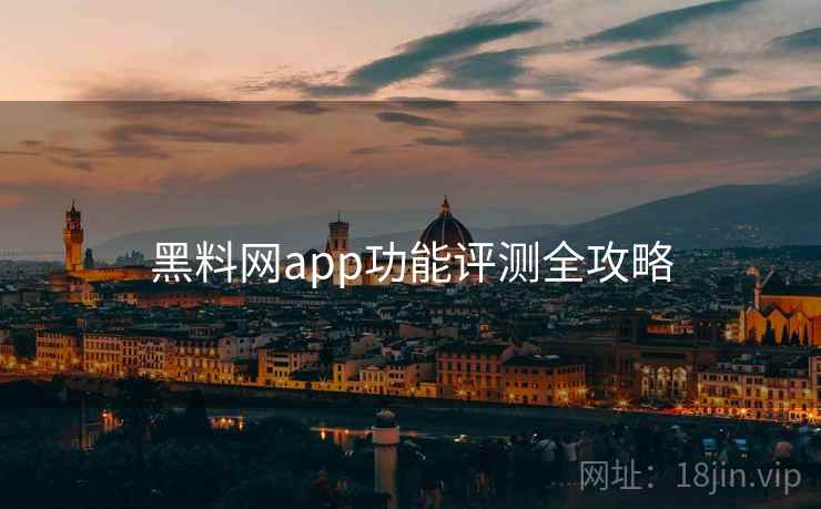 黑料网app功能评测全攻略