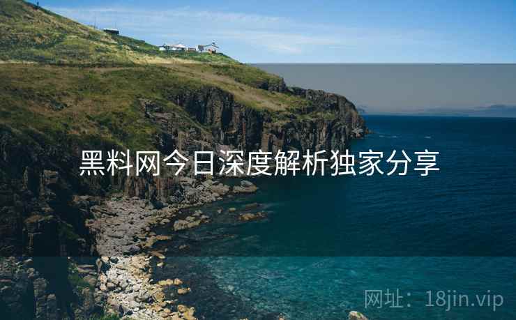 黑料网今日深度解析独家分享