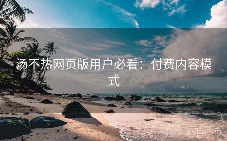 汤不热网页版用户必看:付费内容模式